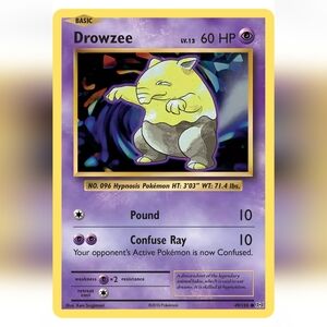 Drowzee Pokemon Card 🔥 60 HP 🟡 49/108
